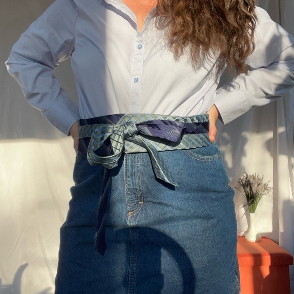 Custom handmade necktie obi wrap belt - Picture 8 of 11